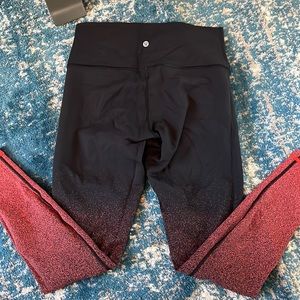 Lululemon Leggings- Size 12, black/red